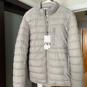 Mens Zara Lightweight Puffer Jacket NWT